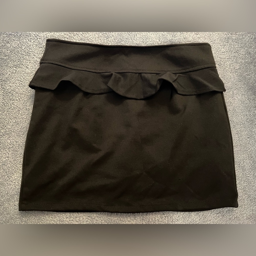 Black Peplum Mini Skirt Size XS/S